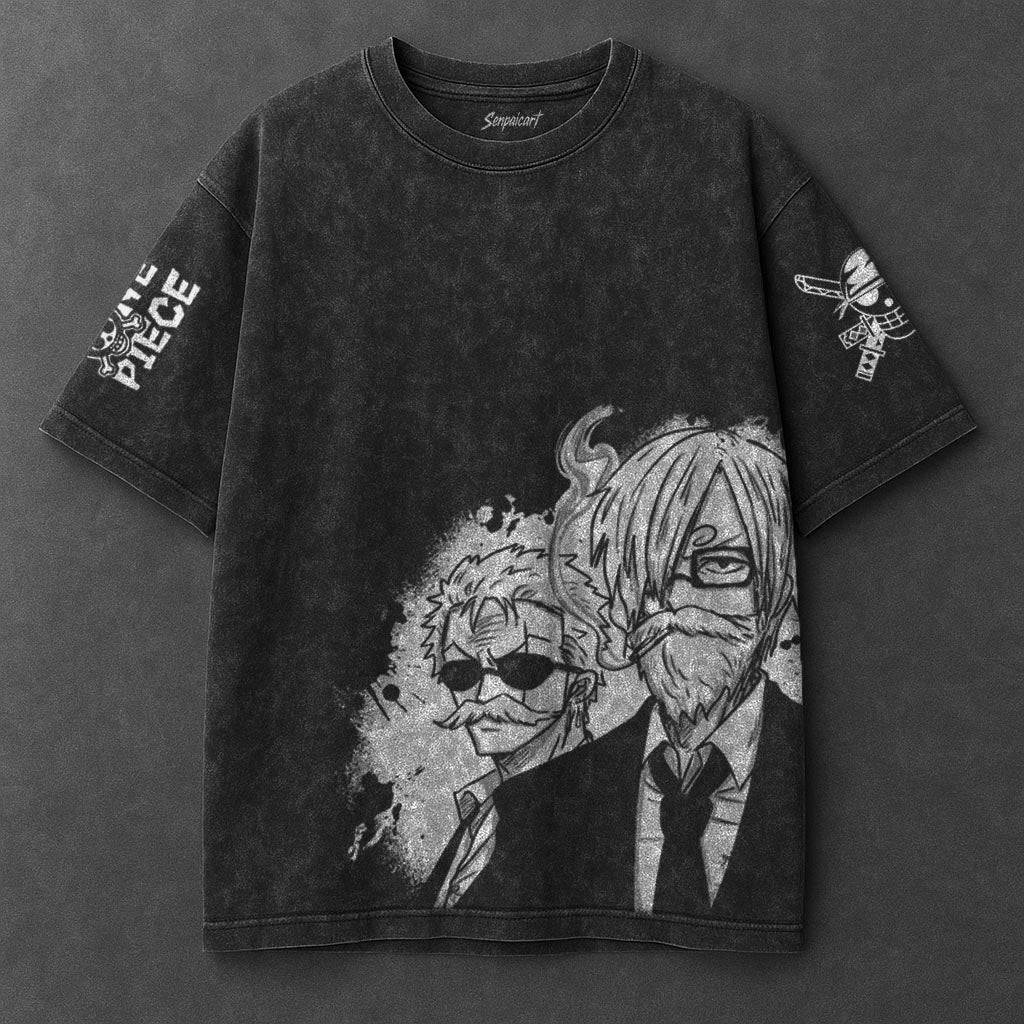 One Piece Essential Modern Black Washed T-Shirt