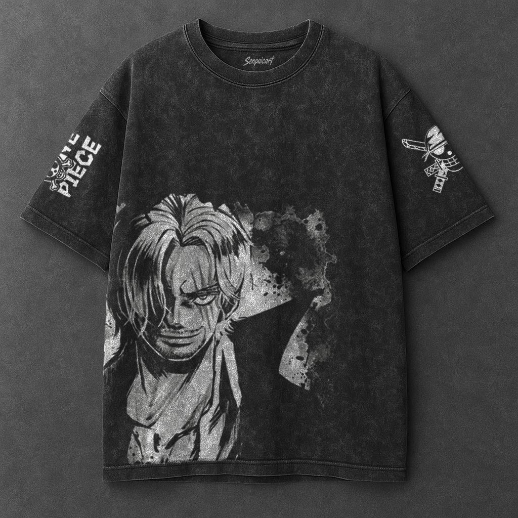 One Piece Essential Sleek Black Washed T-Shirt