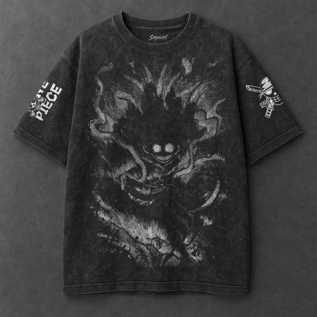 One Piece Essential Cool Black Washed T-Shirt