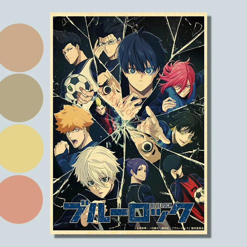 Blue Lock Kraft Paper Posters