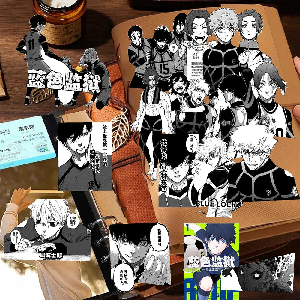 Blue Lock Black and White Stickers