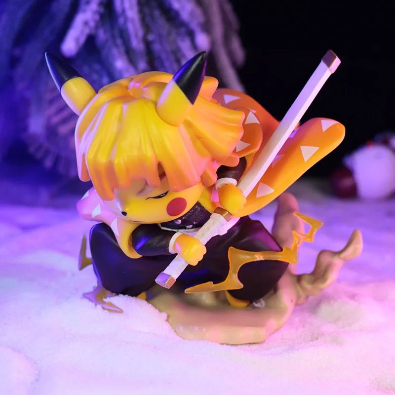 Demon Slayer Zenitsu Pikachu Action Figure
