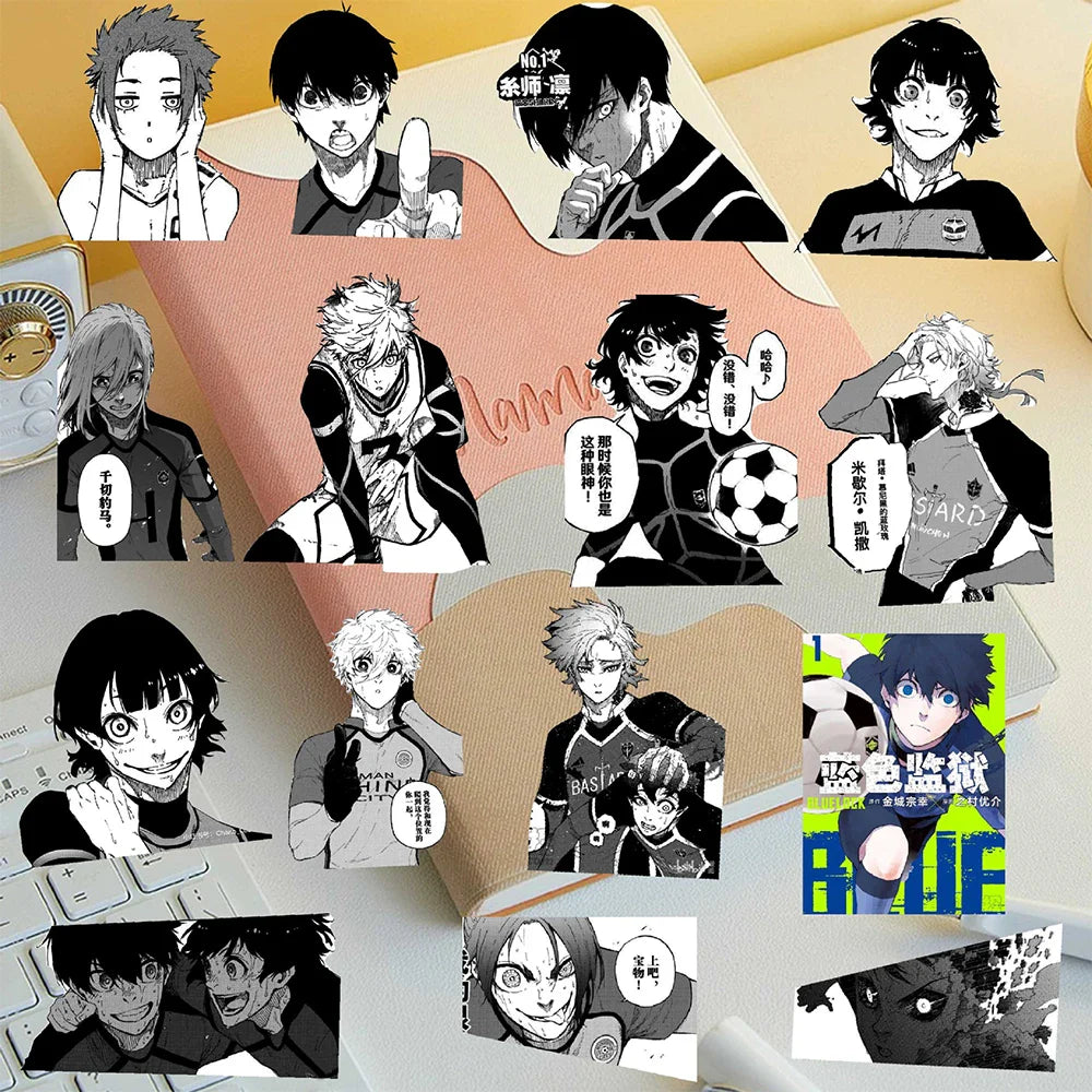Blue Lock Black and White Stickers