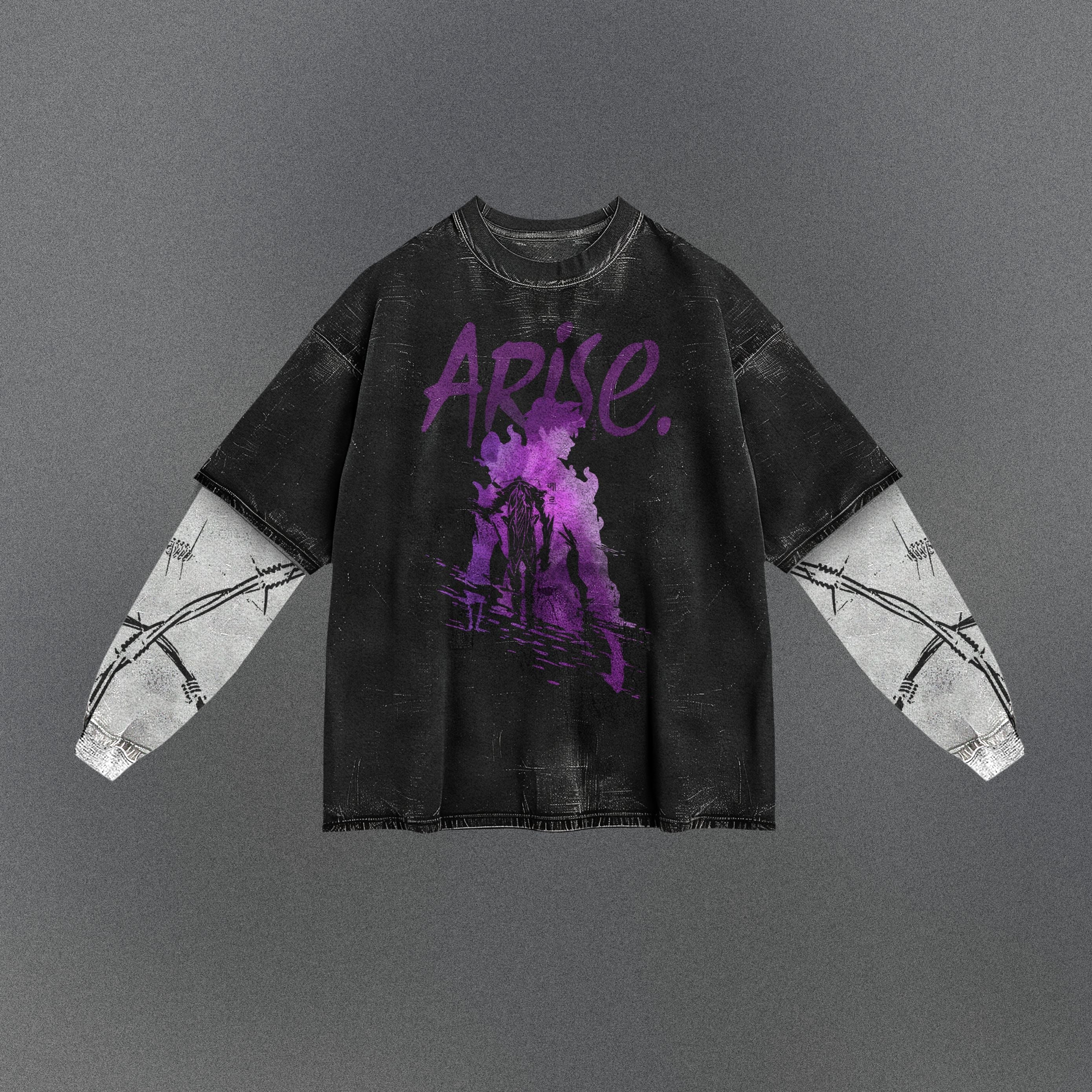 Solo Leveling Comfy Double Sleeve T-shirt