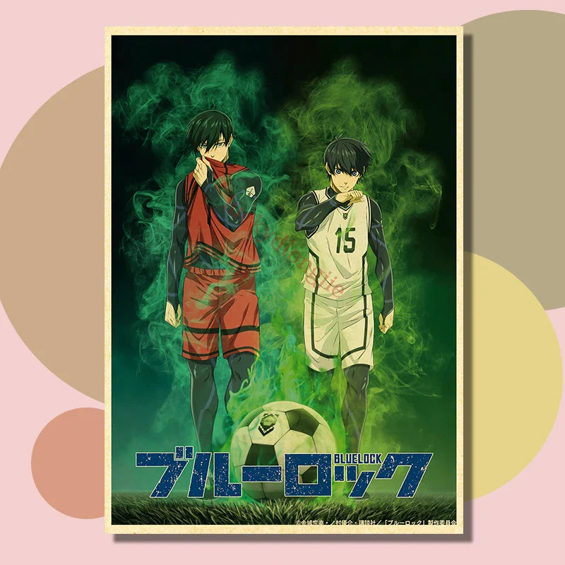 Blue Lock Kraft Paper Posters