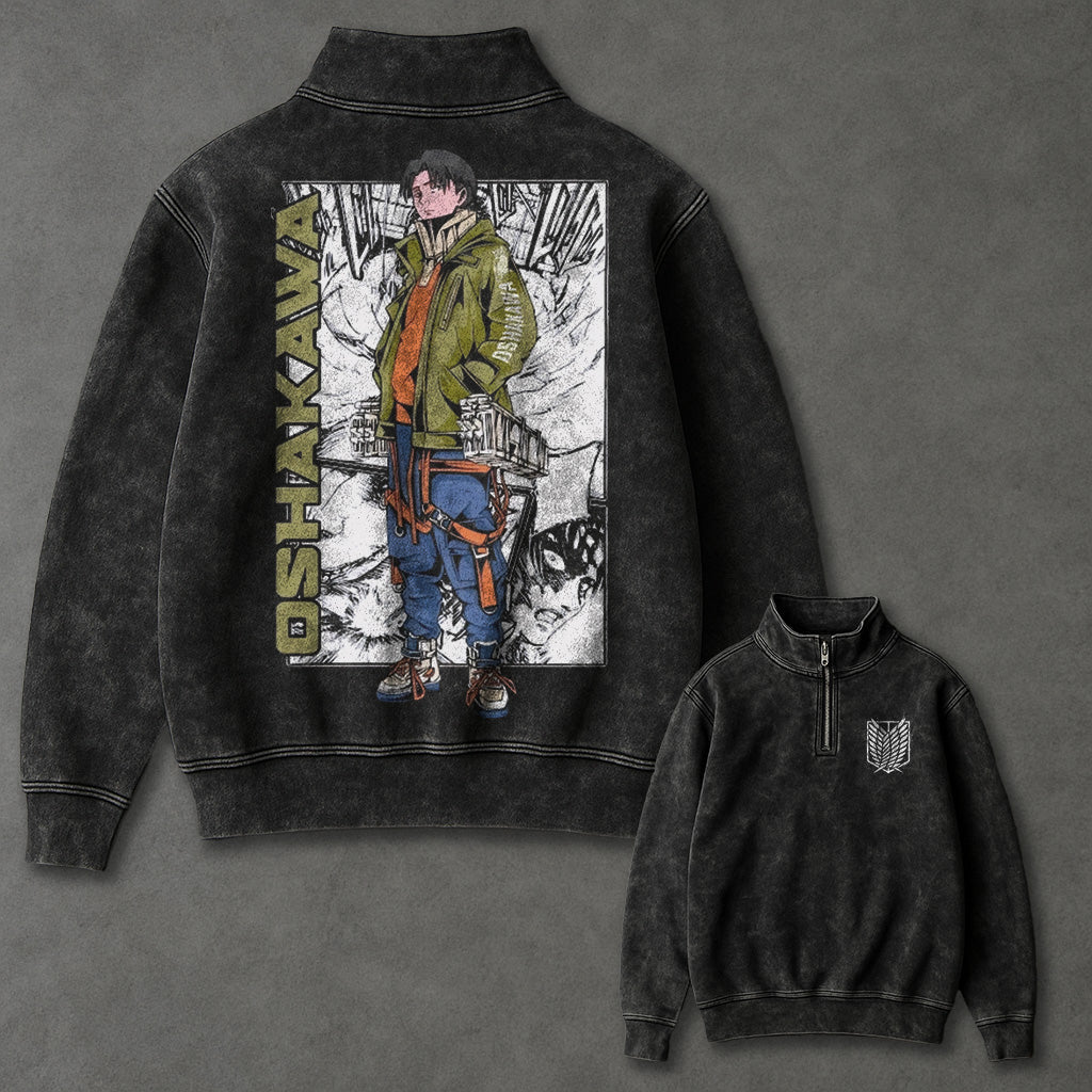 Attack on Titan Soft Half Zip up Sweatshirt