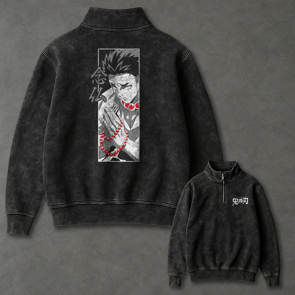 Demon Slayer Breezy Half Zip up Sweatshirt