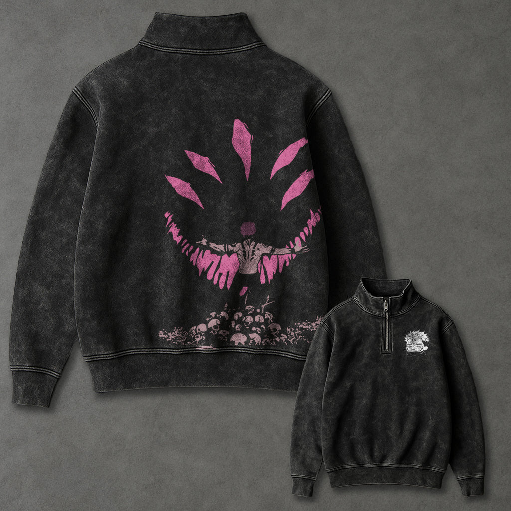Jujutsu Kaisen Oversized Half Zip up Sweatshirt