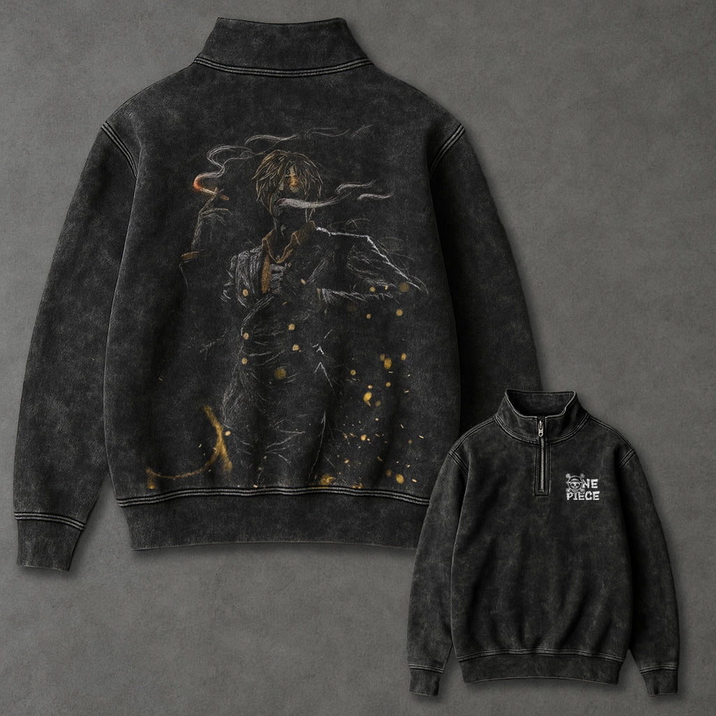 One Piece Soft Half Zip up Sweatshirt