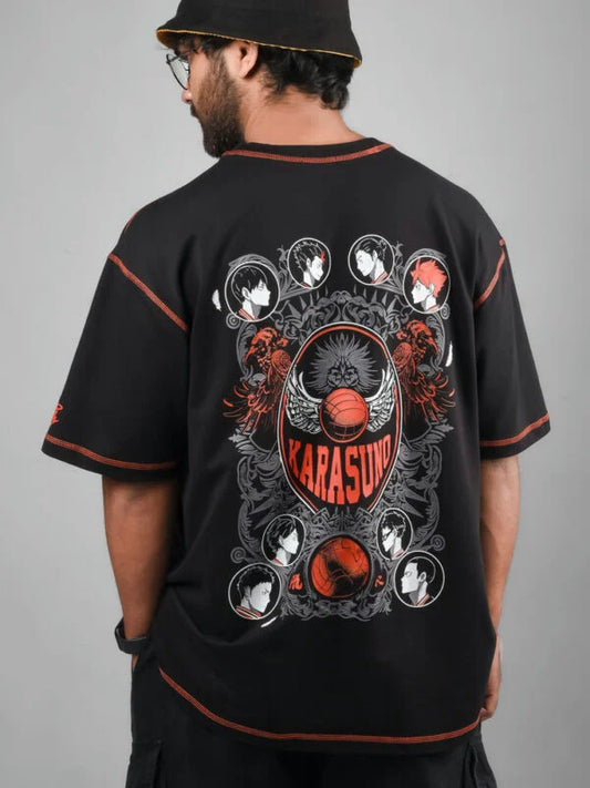 Haikyuu Karasuno Black T-Shirt