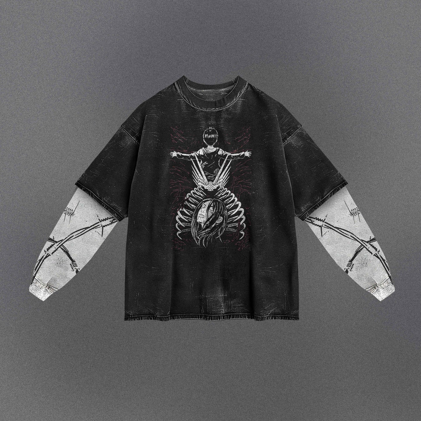Attack on Titan Eren Kid and Adult Double Sleeve T-shirt