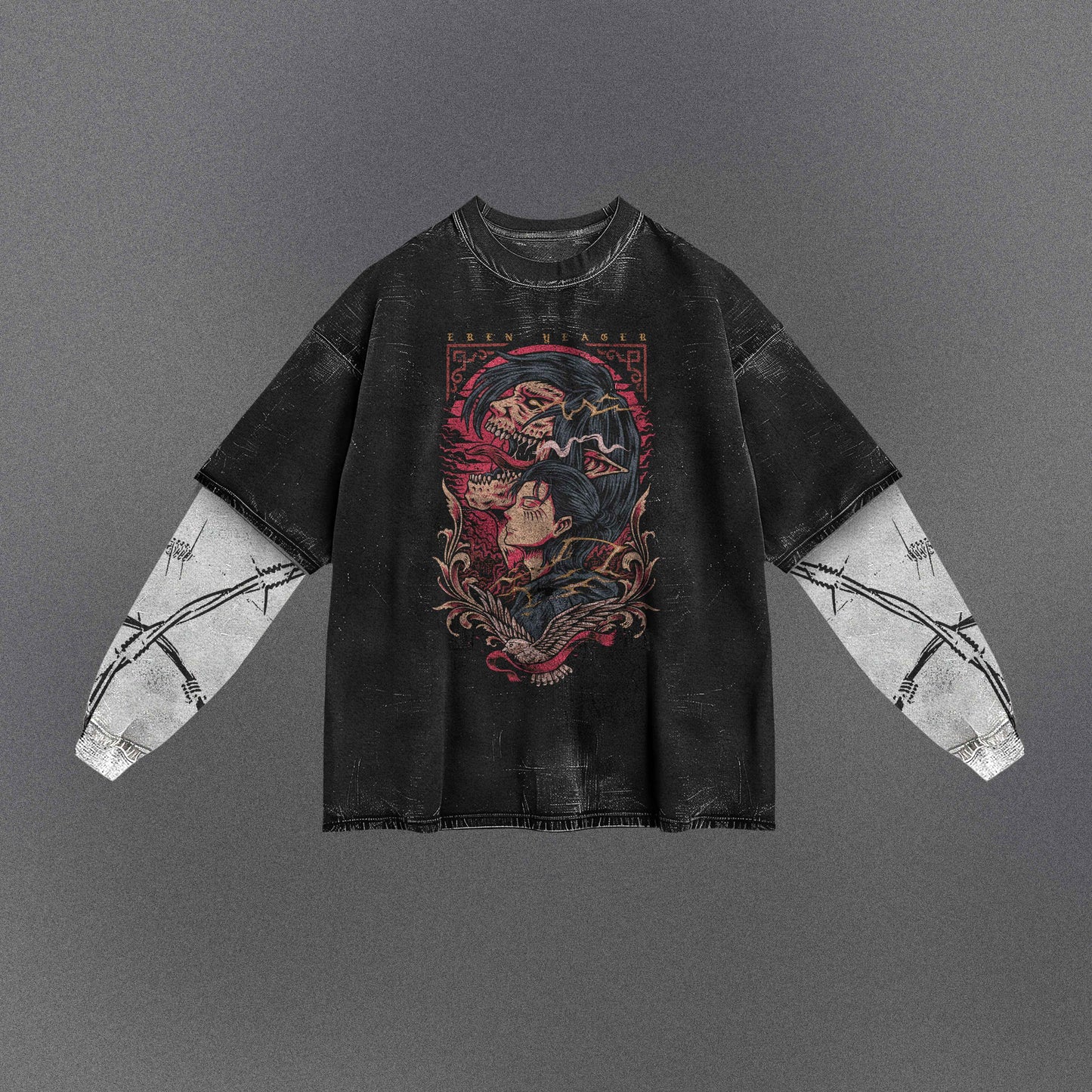 Attack on Titan Cool Eren Titan Double Sleeve T-shirt