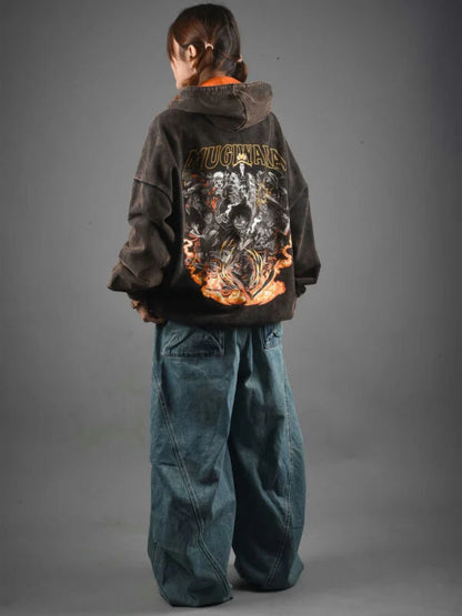 One Piece Mugiwara Stone Wash Hoodie
