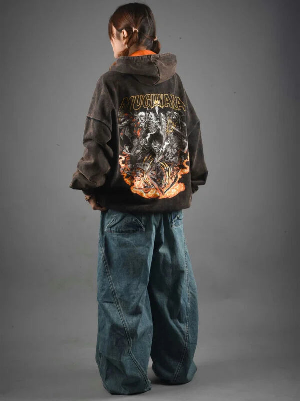 One Piece Mugiwara Stone Wash Hoodie