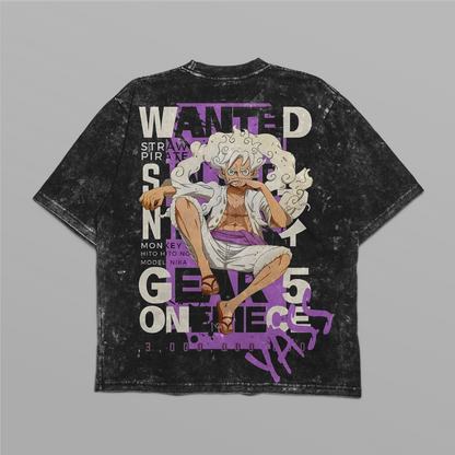 One Piece Gear 5 Wanted Luffy T-shirt