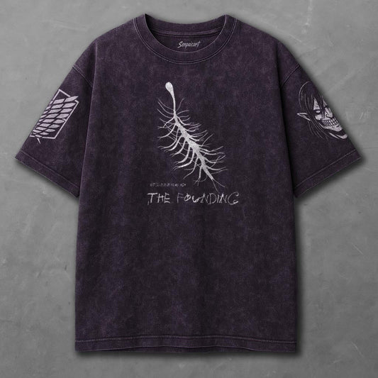 Attack on Titan Airy Violet Washed T-shirt
