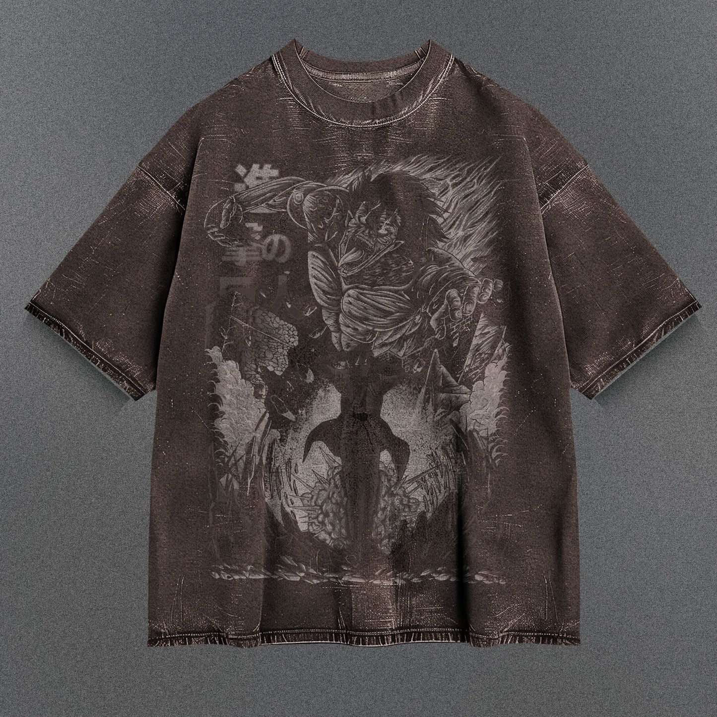 Attack on Titan Comfy Brown Washed T-Shirt