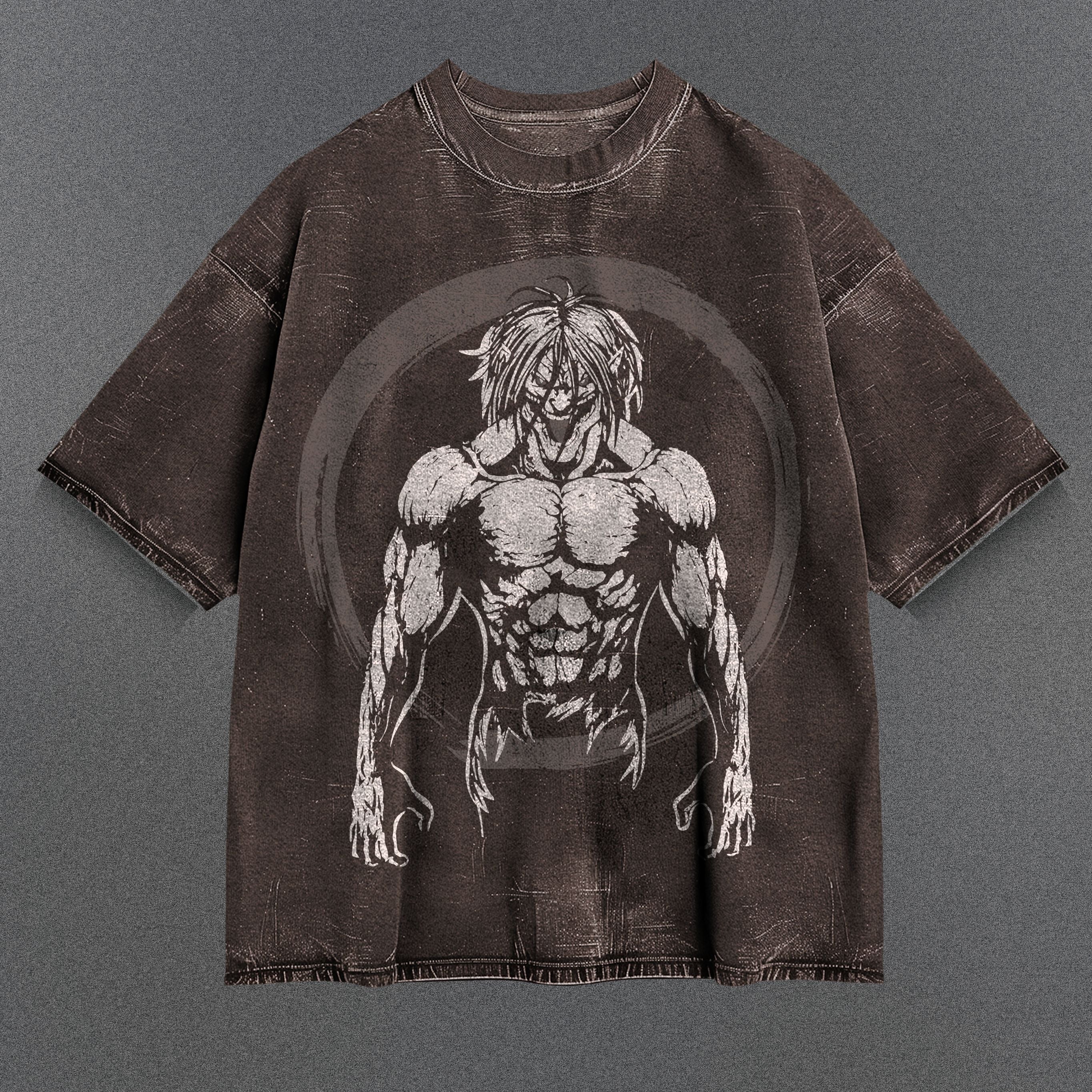 Attack on Titan Lightweight Brown Washed T-Shirt
