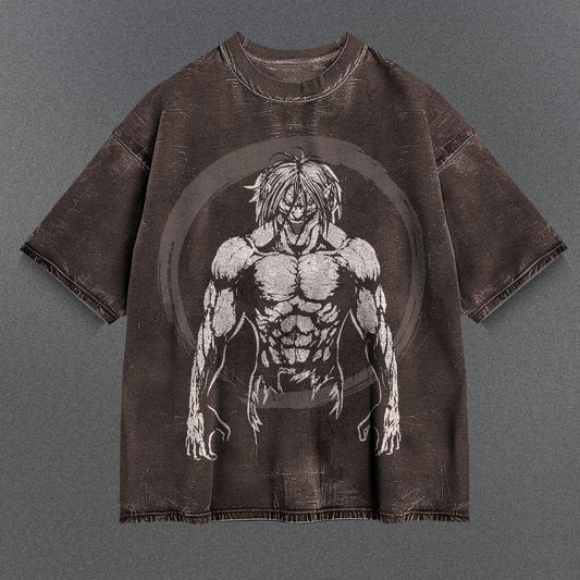 Attack on Titan Lightweight Brown Washed T-Shirt