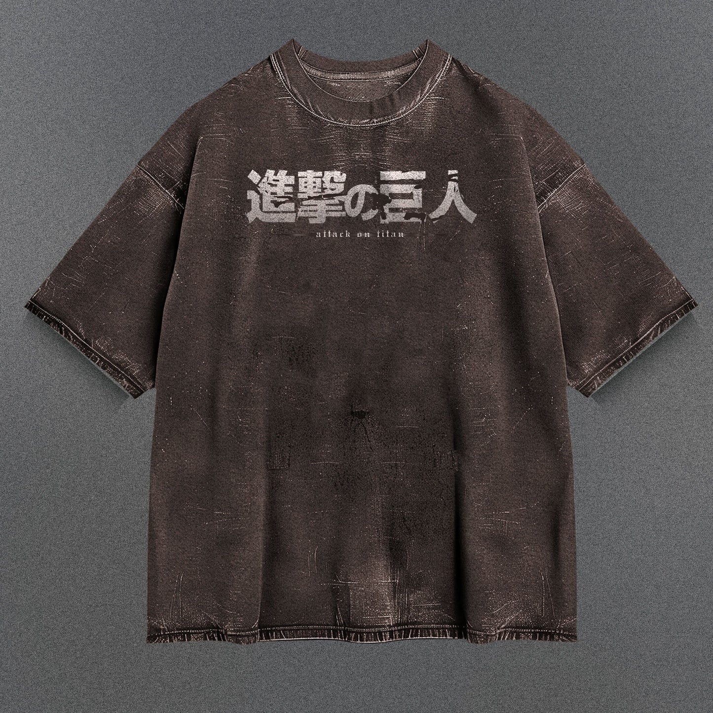 Attack on Titan Versatile Brown Washed T-Shirt