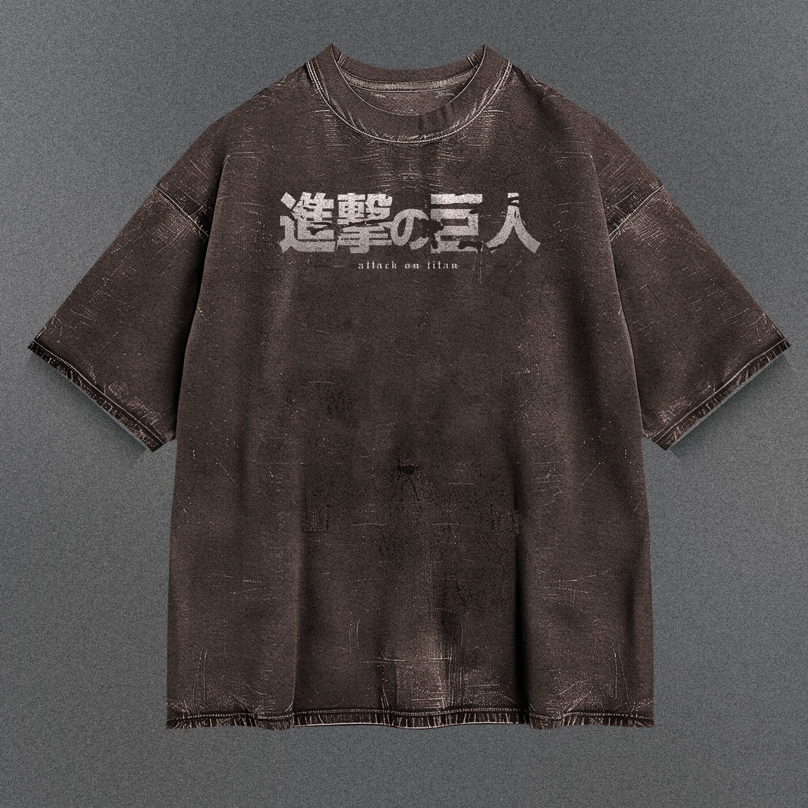 Attack on Titan Versatile Brown Washed T-Shirt