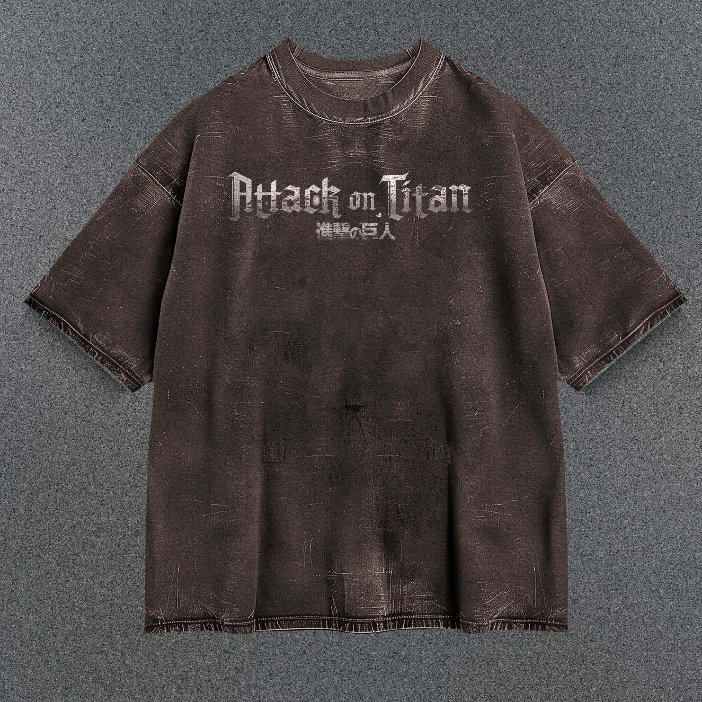 Attack on Titan Unfitted Brown Washed T-Shirt