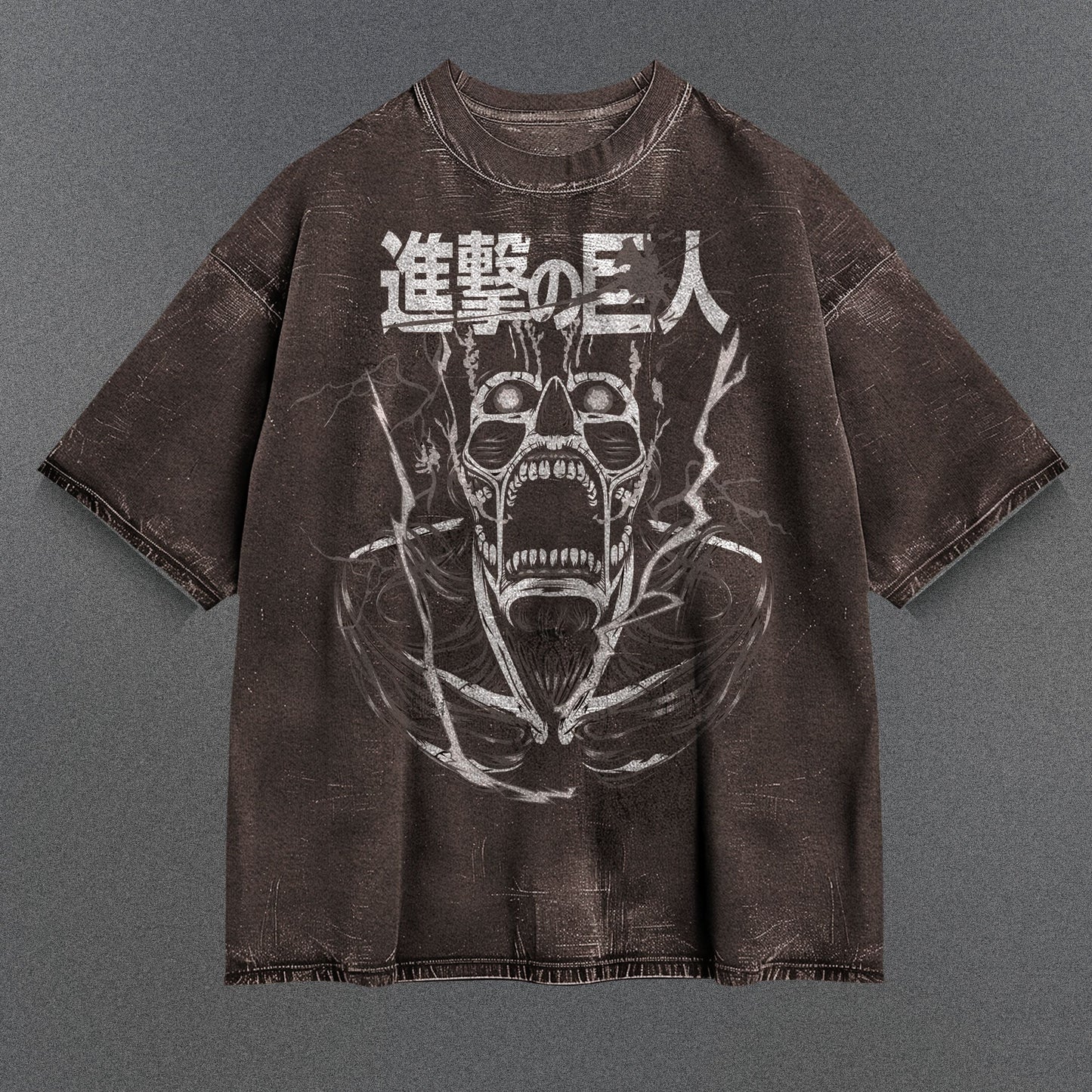 Attack on Titan Billowy Brown Washed T-Shirt