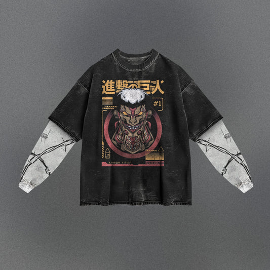Attack on Titan Slouchy Double Sleeve T-shirt
