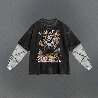 Attack on Titan Casual Double Sleeve T-shirt