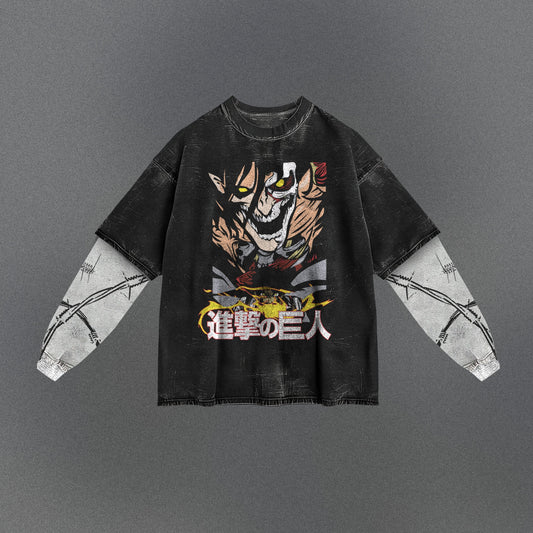 Attack on Titan Casual Double Sleeve T-shirt