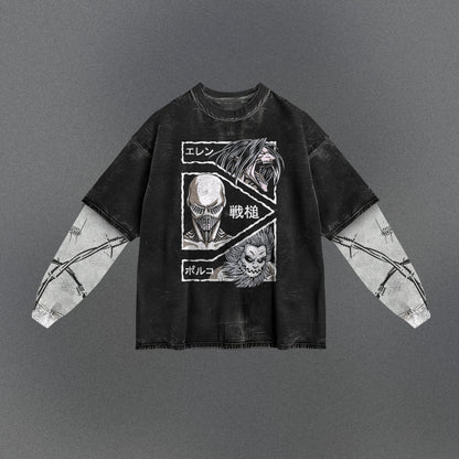 Attack on Titan Billowy Double Sleeve T-shirt
