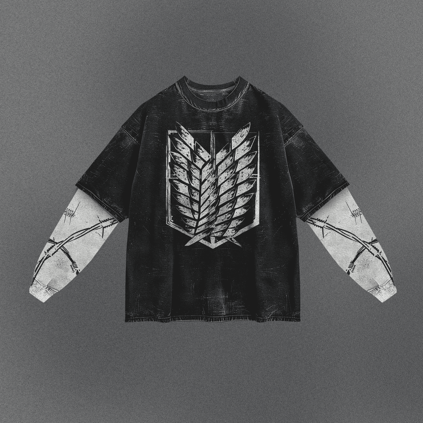 Attack on Titan Flattering Double Sleeve T-shirt