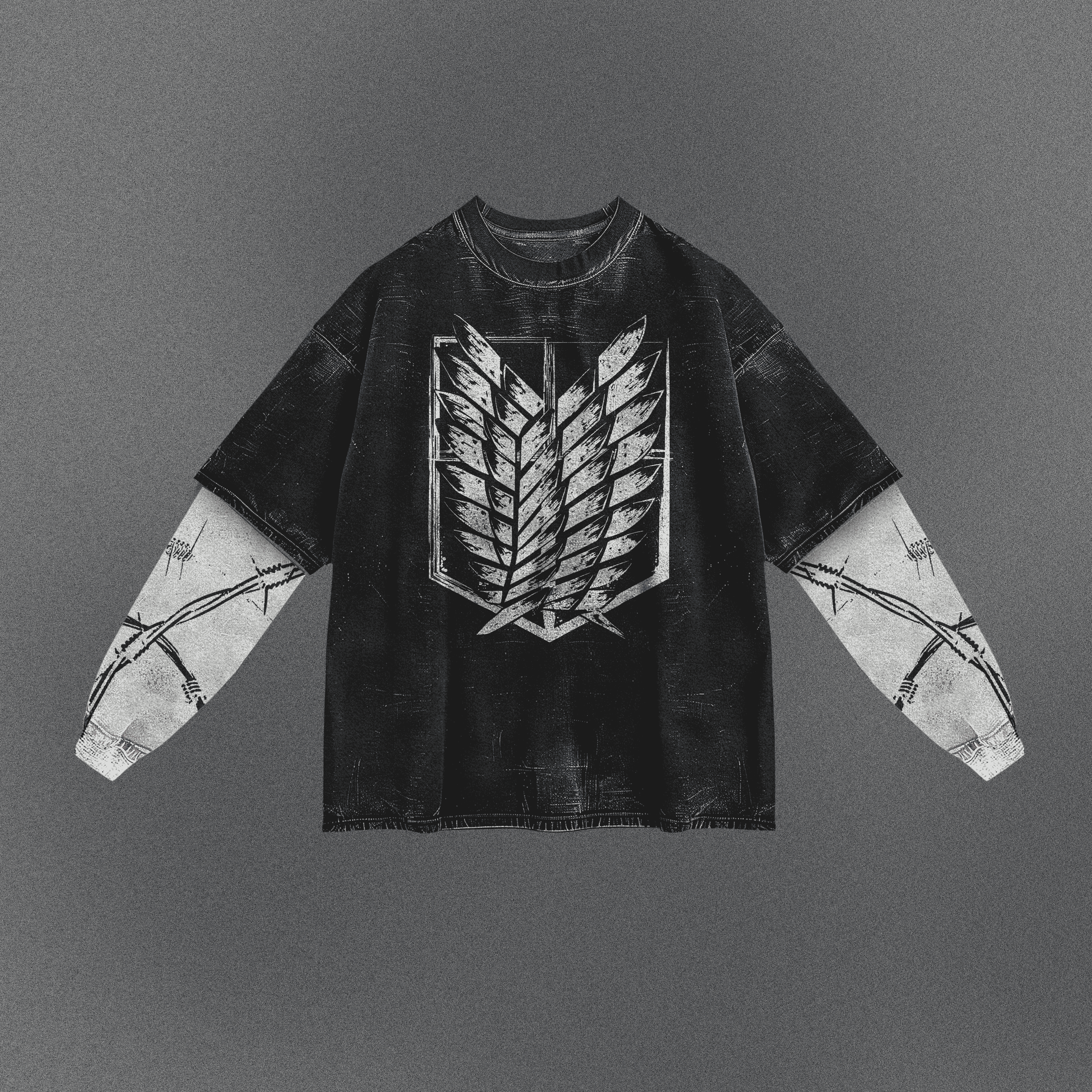 Attack on Titan Flattering Double Sleeve T-shirt