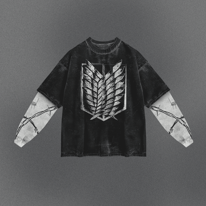Attack on Titan Flattering Double Sleeve T-shirt
