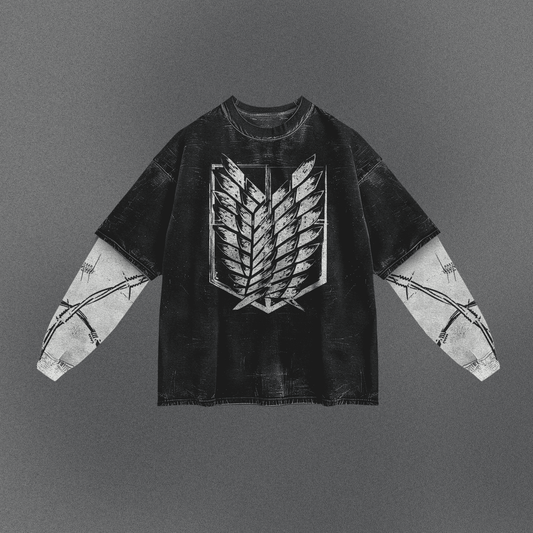 Attack on Titan Flattering Double Sleeve T-shirt