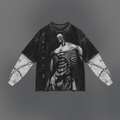Attack on Titan Non-restrictive Double Sleeve T-shirt