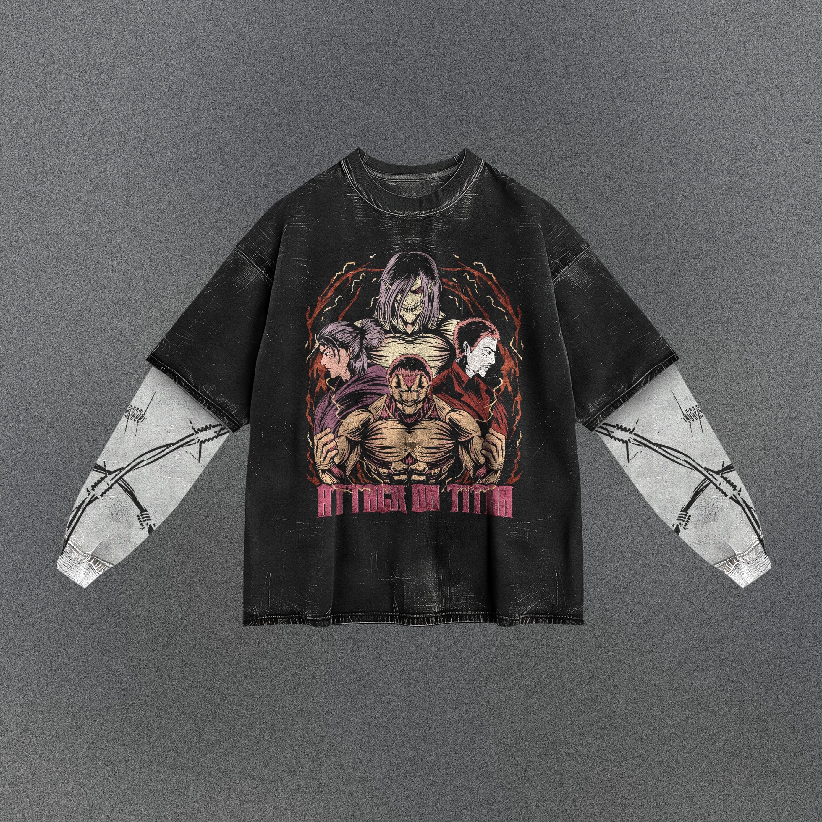 Attack on Titan Tunic-like Double Sleeve T-shirt