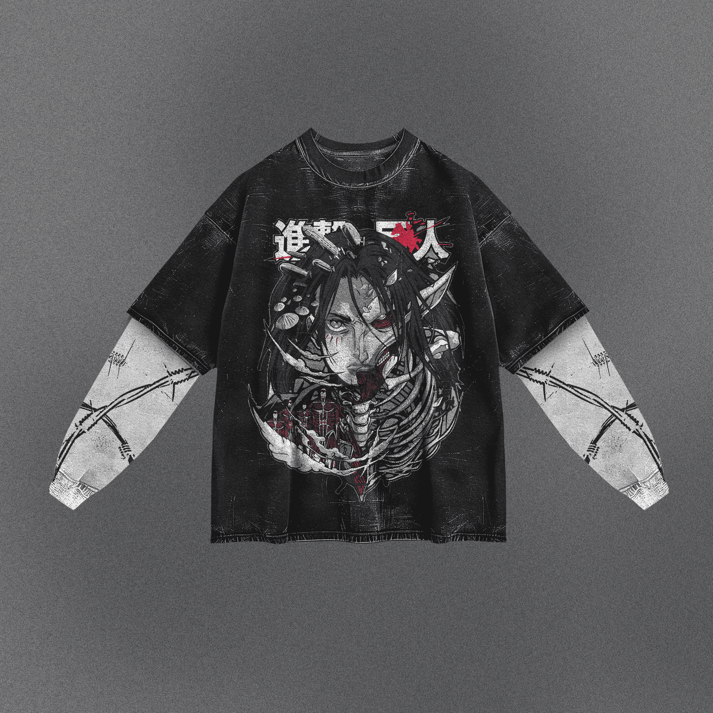 Attack on Titan Trendy Double Sleeve T-shirt