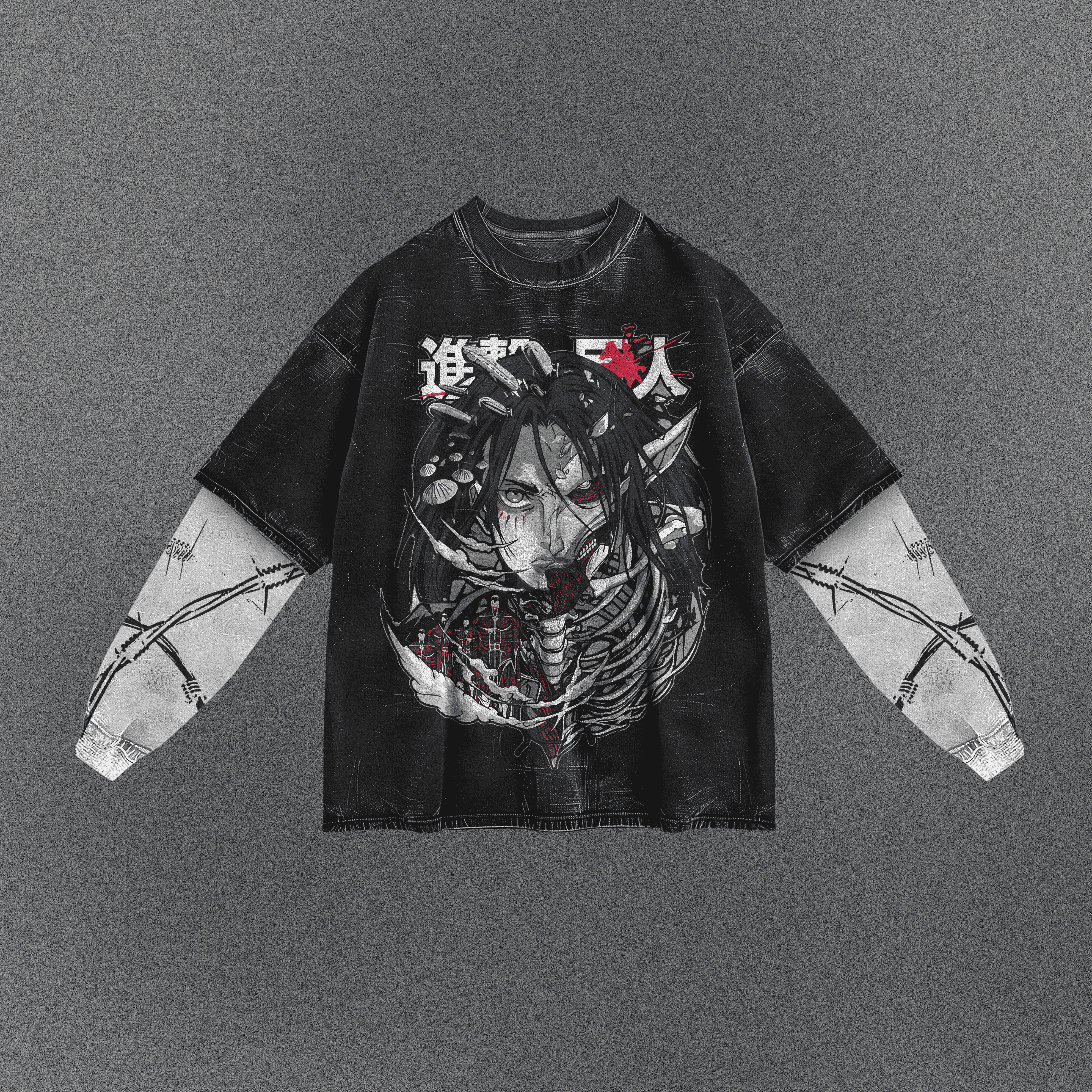 Attack on Titan Trendy Double Sleeve T-shirt