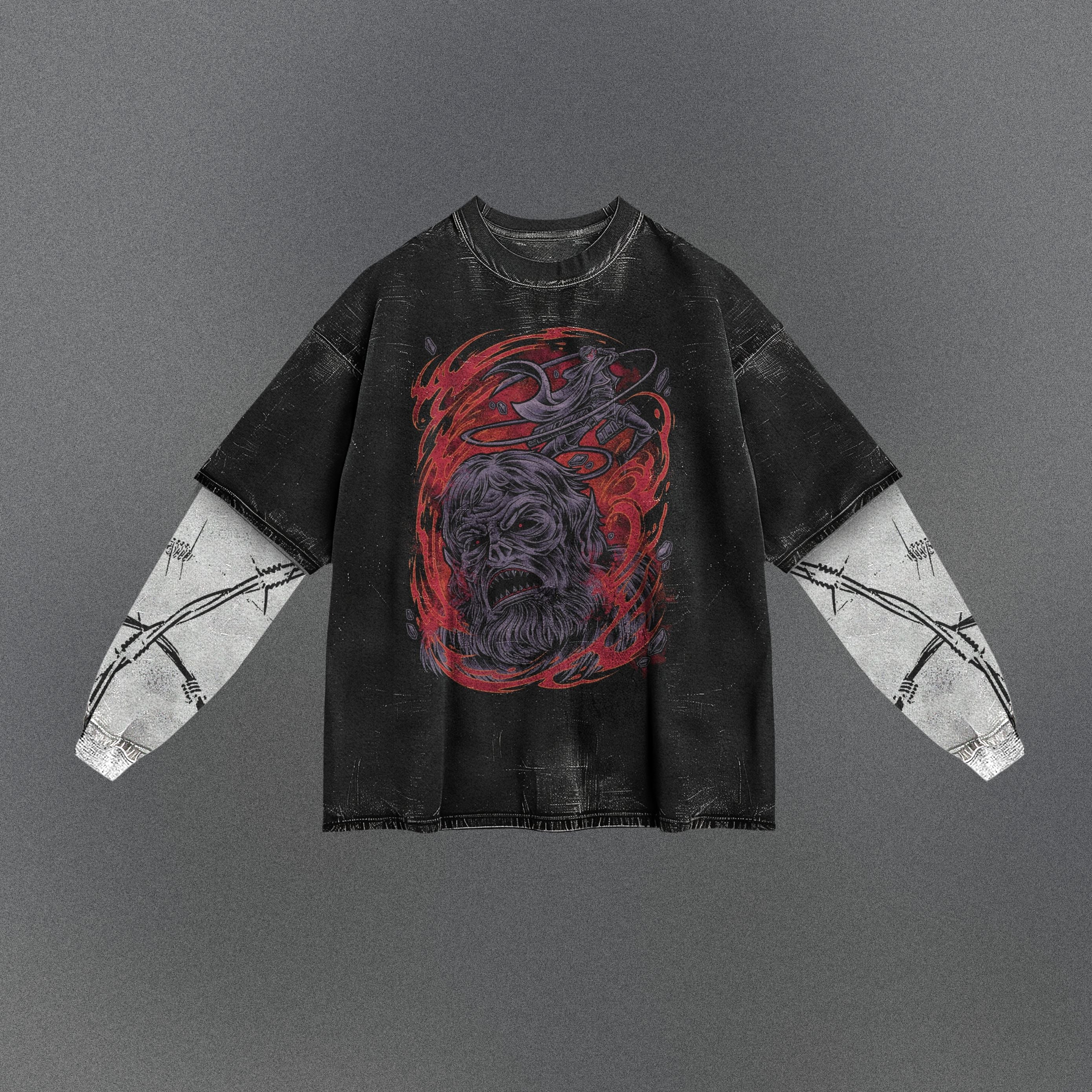 Attack on Titan Relaxed Double Sleeve T-shirt