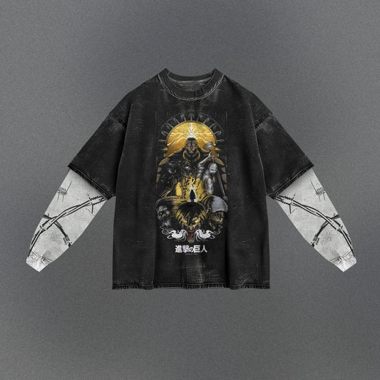 Attack on Titan Cozy Double Sleeve T-shirt