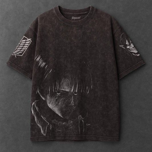 Attack on Titan Premium Lightweight Brown Washed T-Shirt