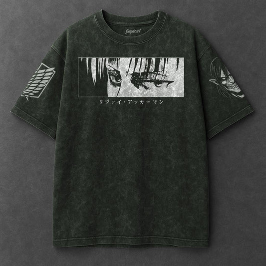 Attack on Titan Premium Cozy Vintage Green Washed T-Shirt