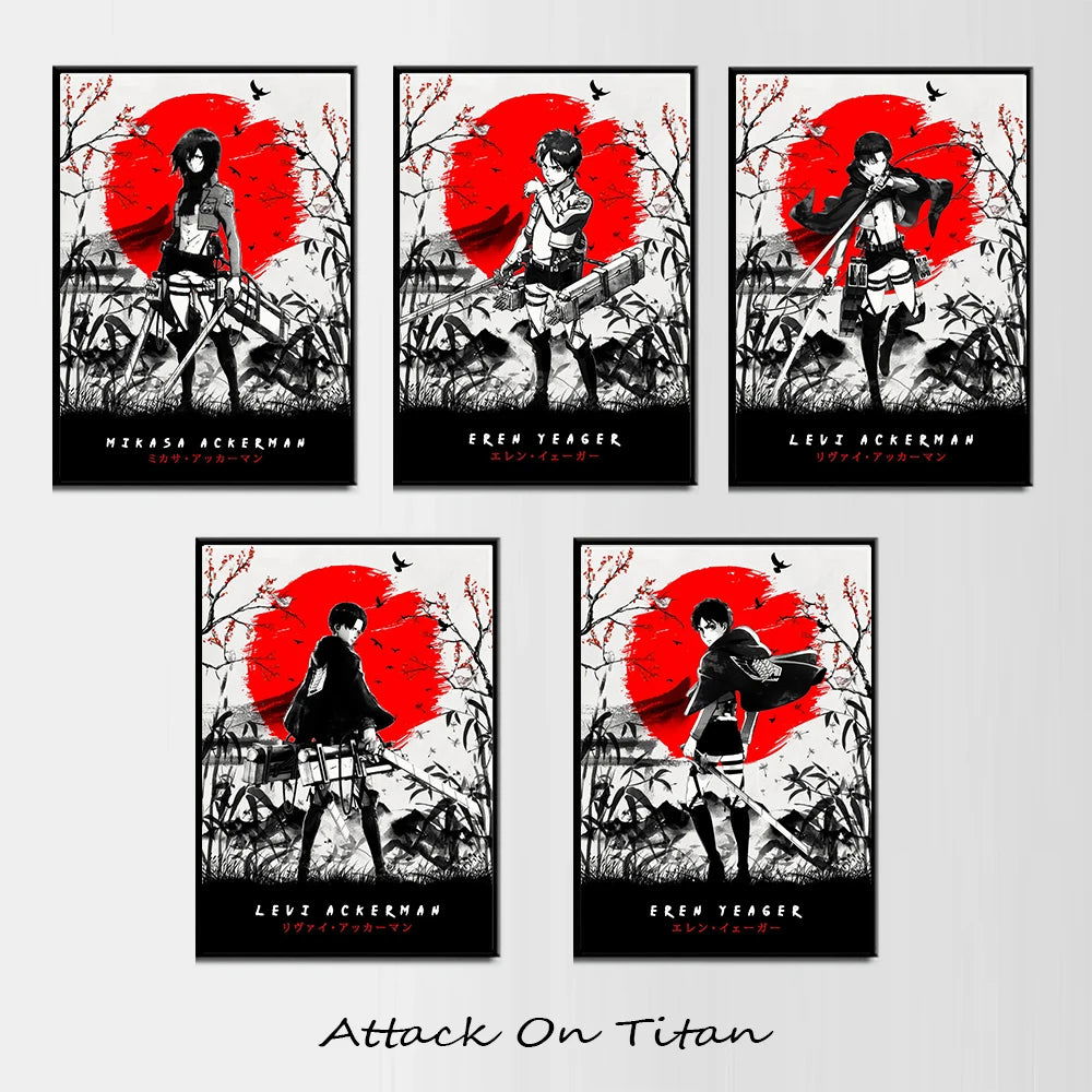 Attack on Titan Artistic Posters - Senpai Attire