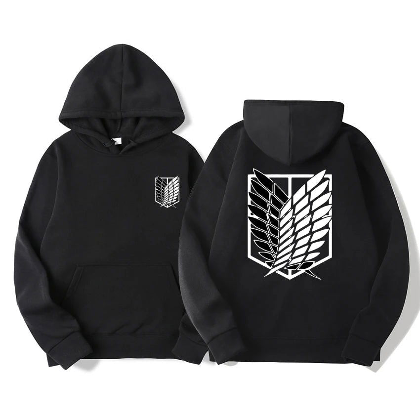Attack on Titan Black Hoodie - Senpai Attire