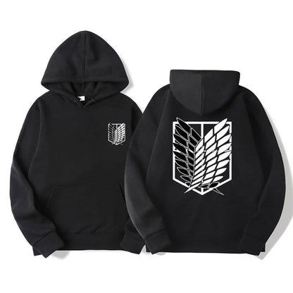 Attack on Titan Black Hoodie - Senpai Attire