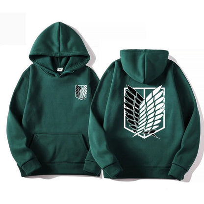 Attack on Titan Black Hoodie - Senpai Attire