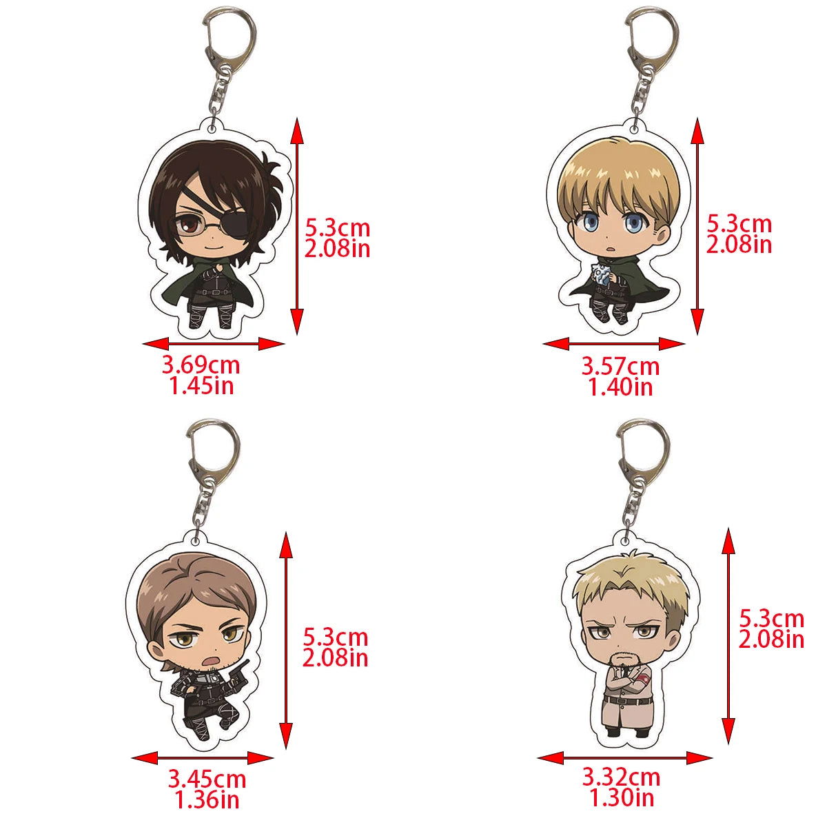 Attack on Titan Cute Keychain - Senpai Attire