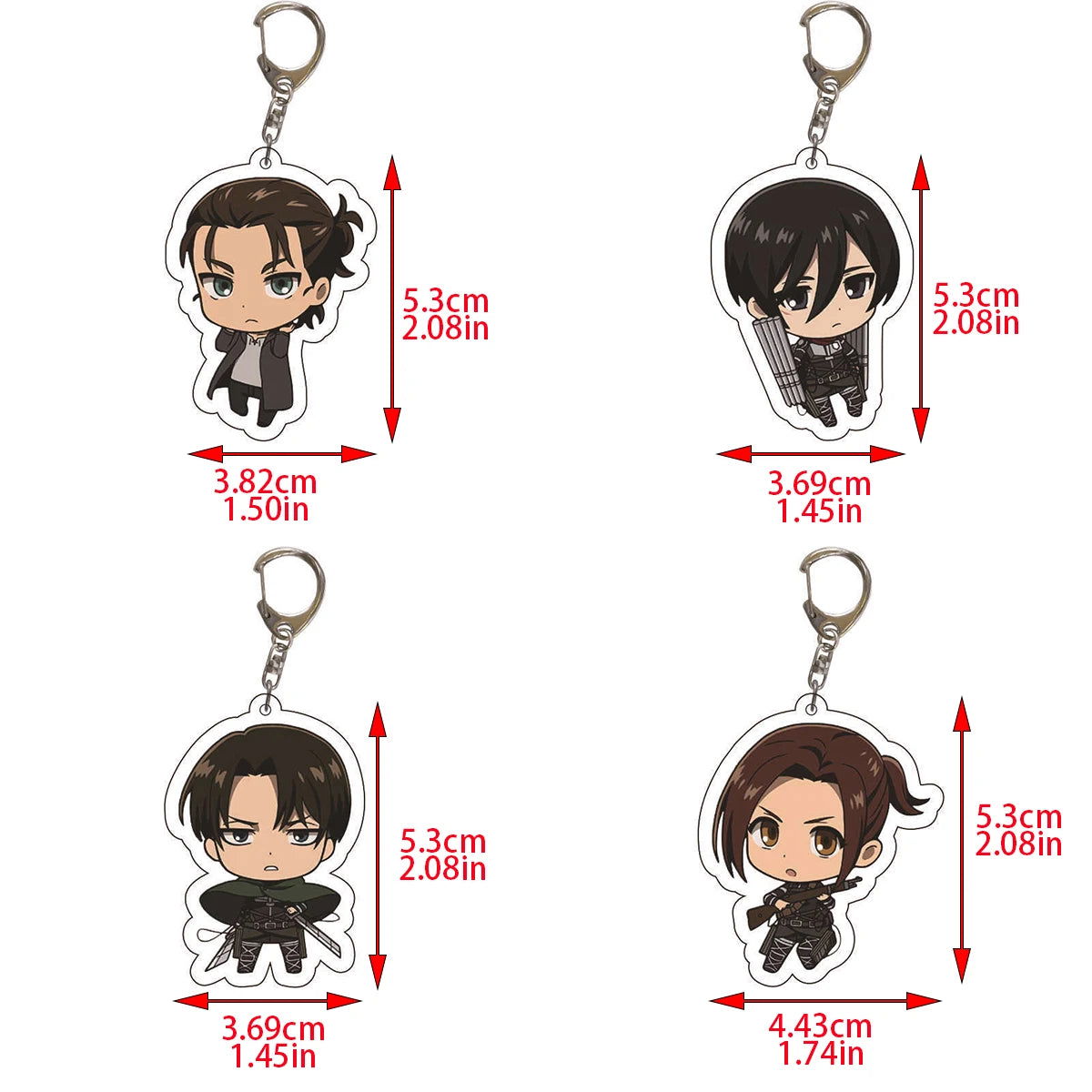 Attack on Titan Cute Keychain - Senpai Attire