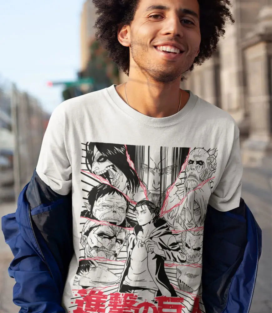 Attack on Titan Eren & Titans T-shirt - Senpai Attire